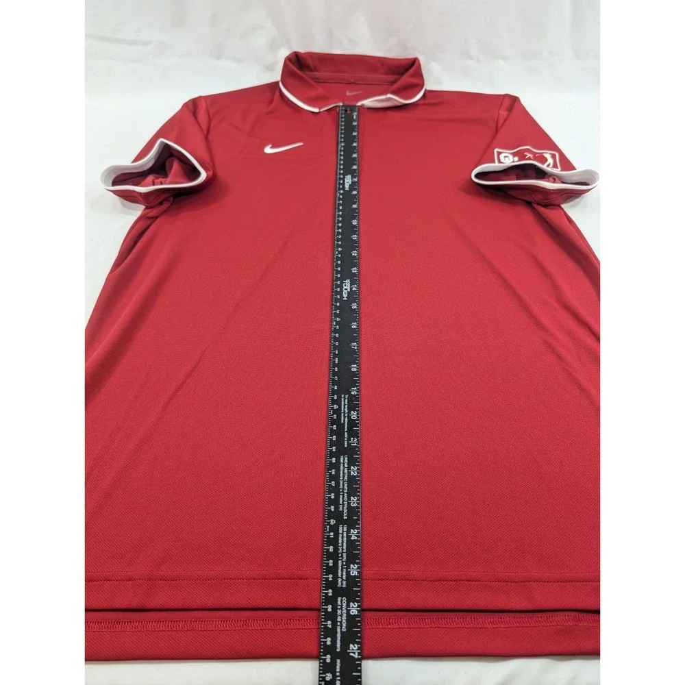 Oklahoma Sooners Golf Team Polo Shirt Mens  Large Red‎ Nike Dri Fit Short Sleeve
